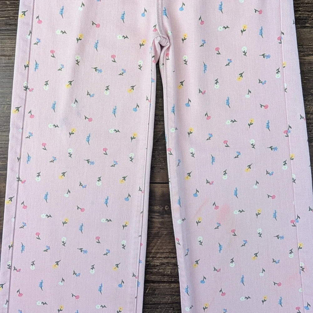 Old Navy Pink Floral Jeans